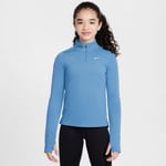 Nike Dri-FIT Långärmad Half Zip Top Unisex Blå, Storlek S - Perfekt för löpning och träning - Handla nu på Loparshop.se!