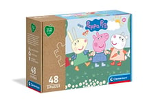 Clementoni- Puzzle Peppa Pig 3x48pzs Does Not Apply Batman Play for Future Pig-3x48 Enfants 4 Ans-boîte de 3 (48 pièces) Dessin animé-fabriqué en Italie, 25269, Multicolore, One Size