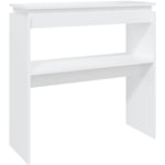 Doc&et² - Table console blanc 80x30x80 cm bois d'ingénierie