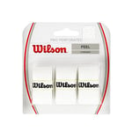 Wilson WRZ4005WH Set de 3 sur Grip Mixte Adulte, Blanc, 3 Pack