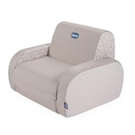 Chicco Twist Chaise pour enfant convertible en chaise longue et canapé, chaise pour enfant avec 3 configurations, confortable et légère, transformable en 1 geste, pour les enfants à partir de 12 mois