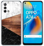 Coque TPU Gel pour Oppo A74 4G Design Marbre 11 Dessins