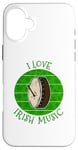 Coque pour iPhone 16 Plus Bodhran de la Saint-Patrick, musique irlandaise