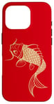 Coque pour iPhone 16 Pro Or Chinois Carpe Asiatique Japonais Koi Poisson Golden Koi