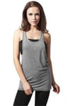 Urban Classics Ladies Loose Burnout Tank (XL,jeansblå)