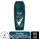 Sure Men Antiperspirant Roll On 72H Nonstop Protection 50ml, Select Your Type