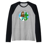 Jesus Is The Gardener, Gardening Church Funny Raglan Baseball Tee