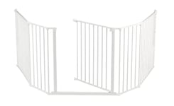 BabyDan Galten XL, 90-278 cm, Hearth Gate/Stair Gate/Room Divider/Fire Surround, White, Made in Denmark - Baby Gate/Safety Gate (Pet Gate/Dog gate/Dog playpen)