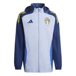 Sverige Träningsjacka Tiro 24 All Weather - Chalk Blue/Navy - adidas, storlek 3XL