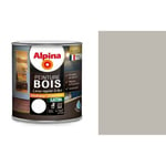 Peinture spéciale bois Gris souris satin 0.5L ALPINA microporeux protège décor lessivable