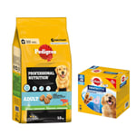 12 kg Pedigree Professional Nutrition Adult + 56 Dentastix L till sparpris! - Nötkött & grönsaker + Dentastix Large