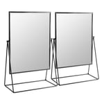 32 x 50cm Rectangle Makeup Mirrors Pack of 2