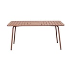 Table de jardin 160x90x73cm en métal terracotta - BACA