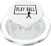 Play Ball Baseball Batter Homerun Funny Game Graphic Dire PopSockets PopGrip pour MagSafe