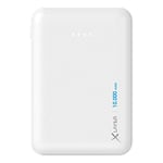 XLayer Powerbank Micro Carbon White Batterie supplémentaire 10000 mAh Chargeur Externe pour iPhone, iPad, Samsung, Huawei, Xiaomi, AirPods, Charge Rapide, Appareil Portable