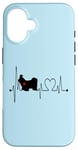 Coque pour iPhone 16 Shih Tzu Dog Heartbeat EKG Funny Dogs Amoureux et propriétaire