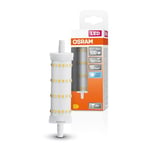 OSRAM LED Line LED-Lampe mit R7s-Retrofit-Sockel, 13 W / 1521 lm, klar, kaltweißes Licht mit 4000 K, nicht-dimmbar. IP20, bleifreies Glas, 28 mm Durchmesser, EEK E.