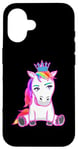 Coque pour iPhone 16 Fabelwesen Figurine de conte de fées princesse licorne fille enfant