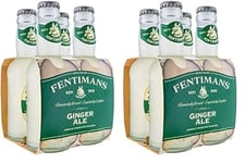 Fentimans Ginger Ale - Botanically Brewed Soft Drink - Exquisitely Crafted and Refreshing Soft Drinks - Gluten-Free and Vegan Friendly Soft Drinks - 4 x 200 ml Bottles (Pack of 2)