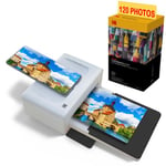 Kodak - Pack Imprimante PD460 + Cartouche et papier pour 120 photos - Photo Bluetooth & Docking - Format Carte Postale 10x15 cm