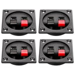 4PCS Speaker Box Terminal Cup, Spring Square Subwoofer Box Terminal Binding6571