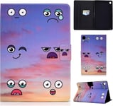 Étui Pour Samsung Galaxy Tab A8 Premium Pu Matériau En Cuir Stand Folio Cover Coque De Protection Auto Wake/Sleep Étui Pour Tablette Samsung A8 2022/2021 Sm-X200/X205/X207 Expression Faciale