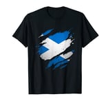 Proud Scottish Shirts | Torn Ripped Scotland Flag T-Shirt