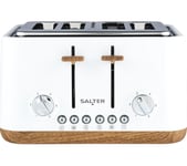 SALTER Toronto EK5823WHT 4-Slice Toaster - White, White