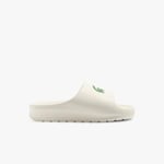 Lacoste Claquettes Serve Slide 2.0 homme Taille 39.5 Beige/vert Foncé