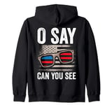 Ophthalmologist O Say Can You See 4th Of July Optician Zip Hoodie