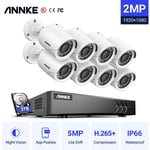 Sannce - Vidéo surveillance 4CH tvi dvr enregistreur + 2 caméra hd 1080P extérieur vision nocture 20m – disque dur 1TB