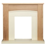 Adam Chilton Fireplace in Oak & Cream, 39 Inch