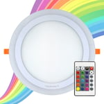 RGB 16 Colour Changing Ring LED Ceiling Panel Down Light Bedroom Mood Light