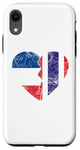 Coque pour iPhone XR Drapeau thaïlandais en forme de cœur | France Thaïlande Roots Vintage