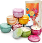 Yinuo Mirror Scented Candles Gift Set for Women, Gifts for Women, 8 x 70 g Soy