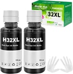 32Xl 31 Encre Compatible Avec Hp 32Xl 31 Bouteille D'Encre Multipack Pour Smart Tank 5105 7005 7006 7305 7306 7605; Smart Tank Plus 315 319 455 515 (2 Pack,Noirx2)