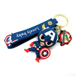 Marvel Superhero Keychain Spider-Man Iron Man Captain America Hulk Groot Keyring