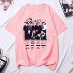 Stray Kids Tryckta Dam T-shirts Herrar Oversized Casual Kortärmad T-shirt Harajuku Unisex Tees Toppar Kläder L3272-PINK L3272-PINK XL L3272-PINK L3272-PINK XL