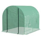 4 x 3m Walk-in Tunnel Greenhouse, Roll Up Sidewalls, Mesh Door