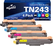 Tn243 Toner Compatible Avec Brother Tn-243Cmyk Tn-247 Pour Mfc-L3710Cw L3730Cdn L3750Cdw L3770Cdw Hl-L3210Cw L3230Cdw L3270Cdw Dcp-L3510Cdw L3550Cdw L35170Cdw Cdw (Lot De 4) )