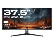 JAPANNEXT Écran PC Incurvé 37.5 UWQHD+ 144Hz USB-C (+ charge 65W) 1ms JN-i375C144UQR-H