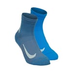 Nike Multiplier Ankle Chaussettes De Running - Bleu