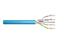 Digitus - Samlet Kabel - 305 M - U/Utp, Uskjermet - Simpleks - Cat 6A - Solid - Lys Blå, Ral 5012