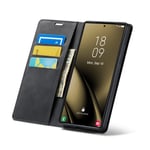 Mobique Samsung Galaxy S25 Ultra Slimmat fodral med kortfack, Svart