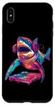 Coque pour iPhone XS Max Party Shark Disco DJ avec illustration de platine casque