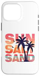 Coque pour iPhone 16 Pro Max Soleil Sel Sable Amusant Plage Amoureux Vacances d'été Palmier T-