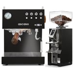 Ascaso Steel Duo PID Black Inkl. Eureka Mignon Libra Krom/Matt Svart Espressokvarn