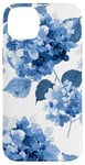 Coque pour iPhone 14 Plus Aquarelle Floral Bleu Hortensias Pretty Blue Floral