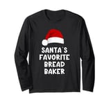 Christmas Santa's Favorite Bread Baker Pajama Baking Maker Long Sleeve T-Shirt