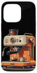 Coque pour iPhone 13 Pro Costume professionnel de machine à café grain à tasse